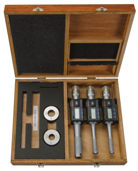 Set digital pentru micrometre interne cu 3 puncte 0,5-1 ", unitate completă, IP65, TIN Set digital pentru micrometre interne cu 3 puncte 0,5-1 ", unitate completă, IP65, TIN