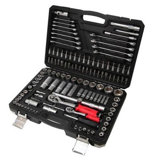 Set de scule 125 de piese EVERFORCE EF-1072, 1/2" și 1/4" Set de scule 125 de piese EVERFORCE EF-1072, 1/2" și 1/4"