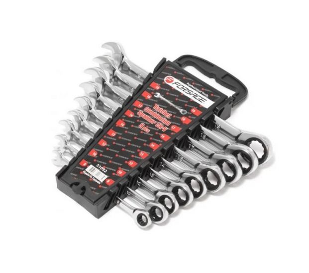 Set de chei combinate cu clichet Forsage F-51092, 9 piese Set de chei combinate cu clichet Forsage F-51092, 9 piese