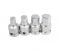 Set de capete-bit hexagonale 1/2" Forsage F-40917B (4 buc: 12, 14, 17, 19 mm, L-45 mm)