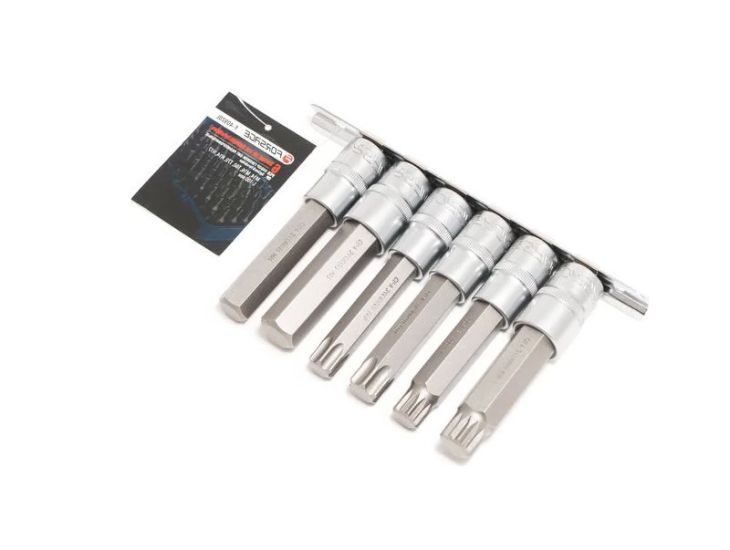 Set de capete-bită multiprofil Forsage F-40920L, 6 piese (1/2", Spline, Torx, Hex) Set de capete-bită multiprofil Forsage F-40920L, 6 piese (1/2", Spline, Torx, Hex)
