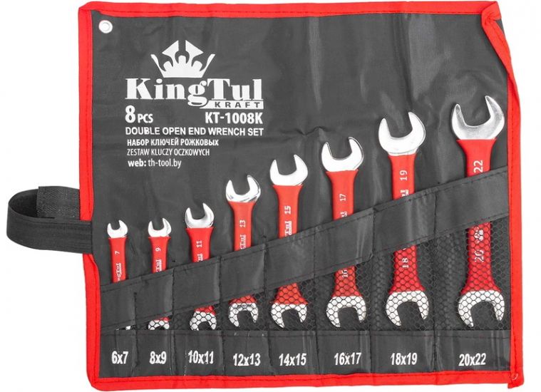 Set de chei fixe KingTul 6x7–20x22 mm, 8 piese, în husă KT-1008k Set de chei fixe KingTul 6x7–20x22 mm, 8 piese, în husă KT-1008k