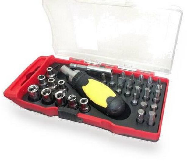 Șurubelniță reversibilă KingTul KT35 cu set de biți, capete și adaptoare (35 de piese) Șurubelniță reversibilă KingTul KT35 cu set de biți, capete și adaptoare (35 de piese)