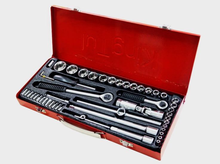 Set de scule pentru service auto KT-52, 52 piese (1/4", 1/2", hexagonale) Set de scule pentru service auto KT-52, 52 piese (1/4", 1/2", hexagonale)