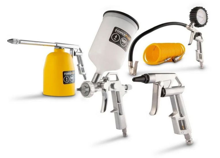 Set de scule pneumatice POWAIR0020 din 5 piese Set de scule pneumatice POWAIR0020 din 5 piese