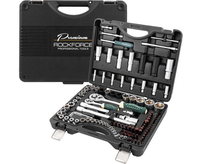 Set de scule Rockforce RF-41082-5 PREMIUM 108+6 piese, 1/2, 1/4DR, hexagonale Set de scule Rockforce RF-41082-5 PREMIUM 108+6 piese, 1/2, 1/4DR, hexagonale