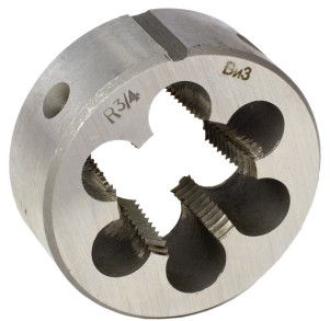 Круглые плашки из стали 9ХС и HVSG для нарезки конусной трубной резьбы