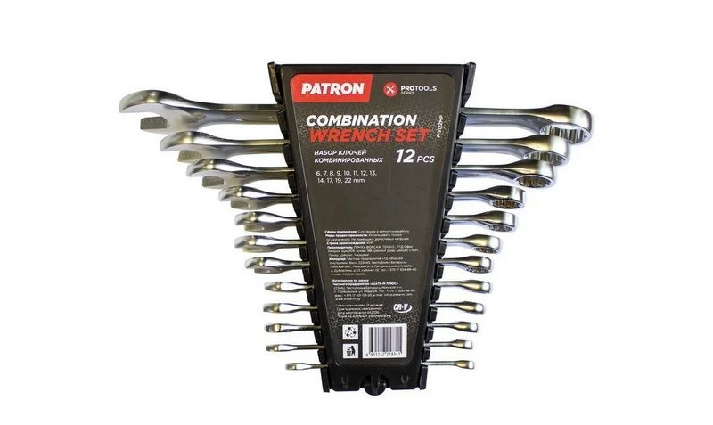 Набор комбинированных ключей PATRON P-5122MP (6-14,17,19,22мм)